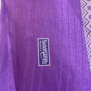 New Turquoise Blue And Purple Saree