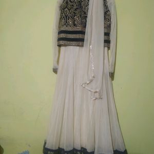 New Anarkali Gown With Dhopatta