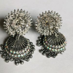 Oxidised Jumkas Earing