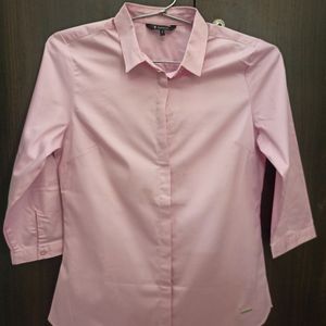 Van Huesen Woman Pink Regular Fit Formal Shirt