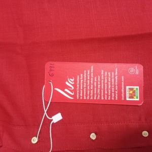 New Red Men's Cotton Kurta