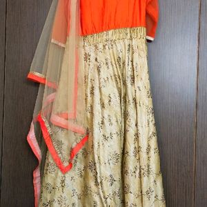 Ethnic Gown With Dupatta