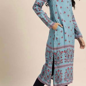 Blue Printed Kurta