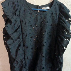 🇨🇳 MAY See-through Fashion Top Kaftan Black