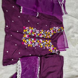 Embroidery Dupatta Set