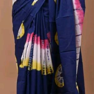 Navy Blue Cotton Saree