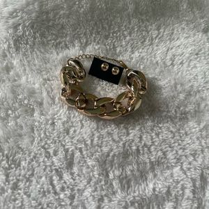 Golden Bracelet With Studs