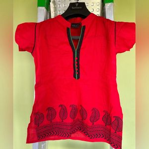 Zola Red Cotton Top