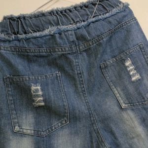 Baggy Fit Denim Jeans, Ripped Stylish