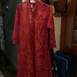 Byutiful Sharug In Red Colour Net Fabric No Use…