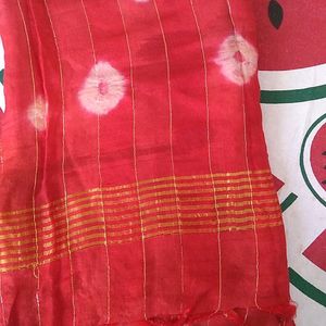 Green, Yellow And Red Jaipuri Dupatta