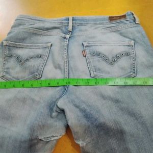 Levis denim frayed shorts