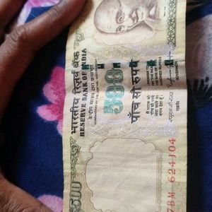 Original Old Note Of 1000+500