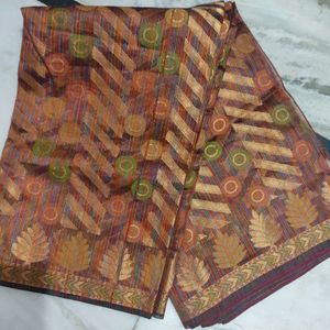 Cotton silk mix saree with blouse