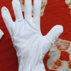 White Cotton Hand Gloves