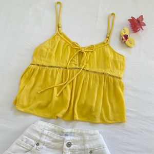 Pinterest Babydoll Yellow Summer beach Top