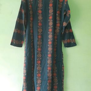 Blue Kurta With Orange Palazzos Sets