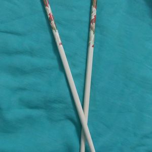 Light Weight Chop Sticks With Floral Print