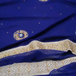 beautiful blue saree