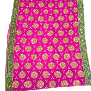 Magenta Pink Saree