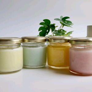 4 Pcs set Mini Soy Wax Jar Candles