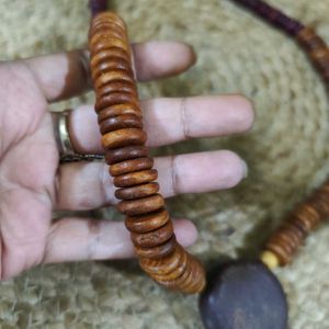 Long Vintage Wooden Neckpiece