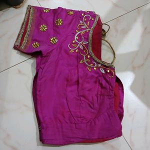 Pink Silver Work Blouse