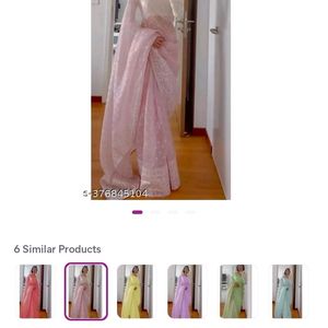 A Cute Baby pink Saree