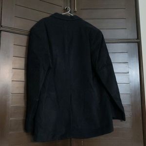 Fine Tailor Fully Stitched Men Black Blazer Jacket