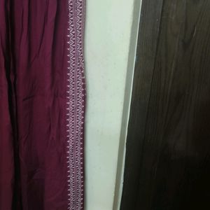 Maroon Printed Nyra Cut Kurti