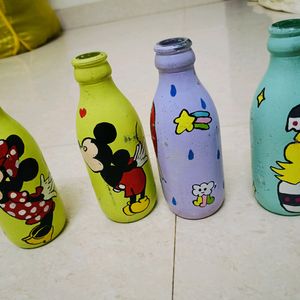 4 Cartoon Bottles