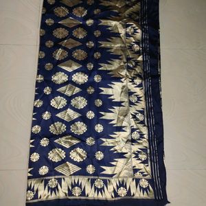 Navy Blue Banarasi Saree