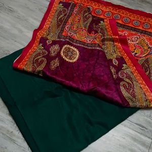 Pashmina Suit With Velvet Dupta