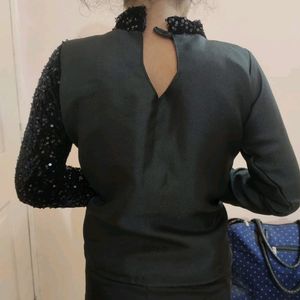 Designer Black Party Top