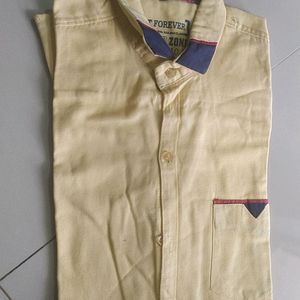 Yellow Colour Cotton Shirt