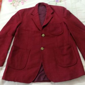 Maroon woollen blazer