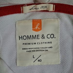 White And Red Half Sleeve [L/40] Size Hoodie