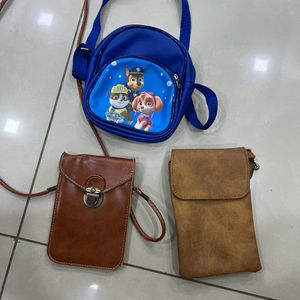 Kids and woman sling bag combo