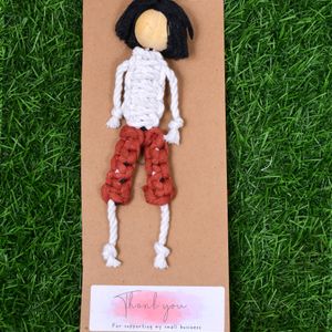 Macrame Boy Doll Keychain