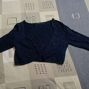 Only Women's Blue 3/4 Bolero Knit Shrug