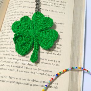 Crochet Clover Leaf Keychain For Good Luck