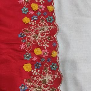 3 Pcs Suit With Multicolour Dupatta