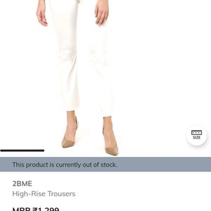 White Casual Straight Pants