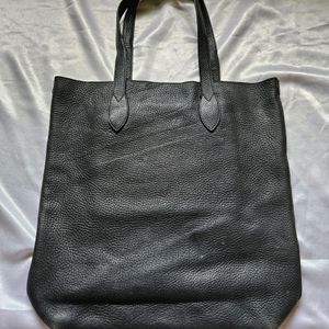 BURBERRY black Learher Handbag