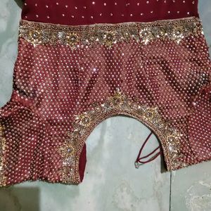 Maroon Embellished Anarkali Set