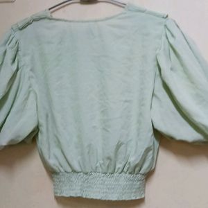 Green Baloon Top(Blouse)