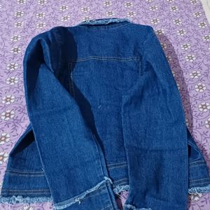 Dark Nevy Blue Denim Jacket For Girls & Women