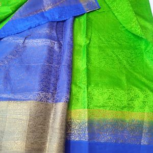 One Day  Offer 💥💥Silk Saree With Blouse