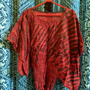 Pure Cotton Rustic Look Kaftan Top