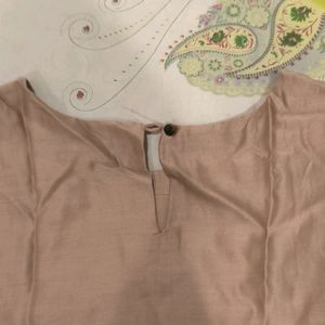 Tan Cotton Silk Top